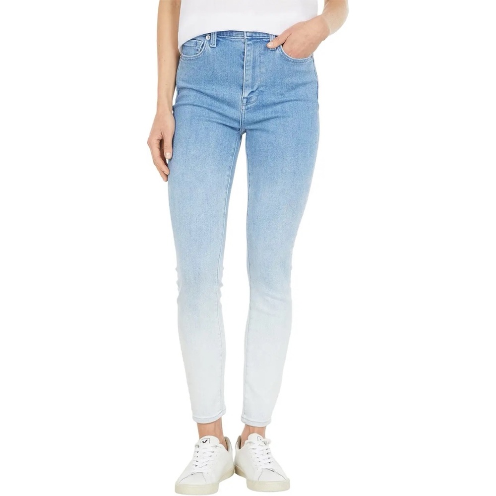NWT 7 Seven For All Mankind High Waist Ankle Skinny Ombré Jeans 25